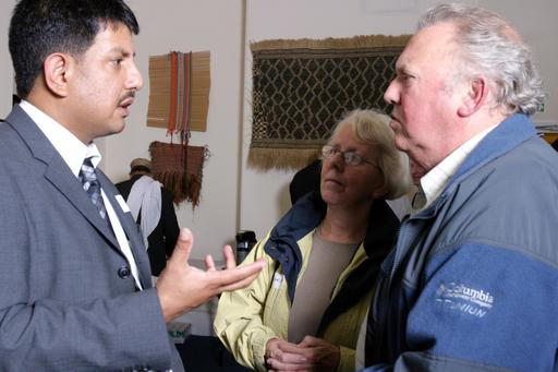 Saghir Ahmed (left) at the Business Forum