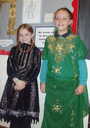 Hayley Wiltshire and Alicia Mate, year three pupils at Halfway Junior School, celebrate the Cultural Diversity Day